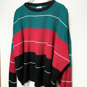 【オシャレ】US古着 80s Repage アクリルデザインニット