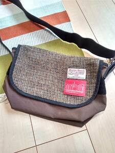 マンハッタンポーテージ×ハリスツイード／Manhattan Portage×Harris Tweed／Wネーム／ショルダーバッグ／送料無料！