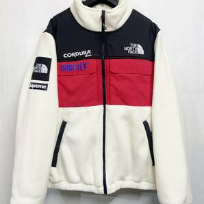 Lサイズ◆Supreme x THE NORTH FACE シュプリーム ノースフェイス Expedition Fleece Jacket フリースジャケット Whiteの画像1