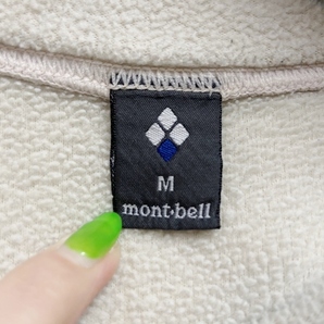 Mサイズ◆mont-bell モンベル クリマプラス ライトスウェット アイボリー プルオーバーフリースの画像4