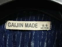 Mサイズ◆GAIJIN MADE ガイジンメイド 藍染 半袖シャツ ガーゼシャツ Navy ネイビー _画像5