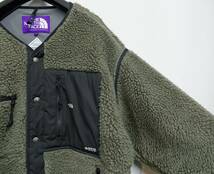 Lサイズ◆THE NORTH FACE PURPLE LABEL ノースフェイス パープルレーベル Wool Boa Fleece Field Cardigan 2WAY ボアフリースジャケット_画像5