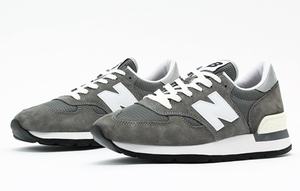 US9/27cm◆米国製 NEW BALANCE ニューバランス M990GRY スニーカー グレー シューズ 靴 MADE IN USA ビブラムソール