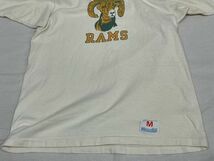 70's 米国製 MADE IN USA バータグ チャンピオン Champion フットボール Tシャツ コロラド州立大学 CSU RAMS 染み込み M [l-0896]_画像6