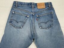 80's 米国製 ビンテージ リーバイス LEVI'S 501 レッドライン 赤耳 裾チェーンステッチ ひげ 表記W32L34 実寸W76 L77cm [ta-0990]_画像9