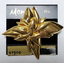 ●Monet●ゴールドカラー　ブローチ　レディース　6,8㎝　26,8ｇ　未使用品　保管品_画像5