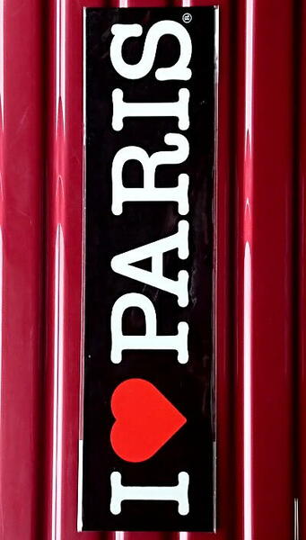 I LOVE PARIS ステッカー Lサイズ 黒 パリ フランス 新品 日本未発売 送料無料★