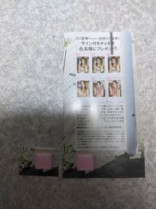沢口愛華　別冊ヤングチャンピオン3月号　サイン付きチェキ応募券2枚