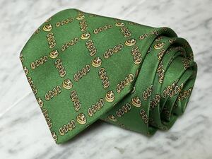 699 иен ~ CELINE галстук оттенок зеленого проверка серия общий рисунок 