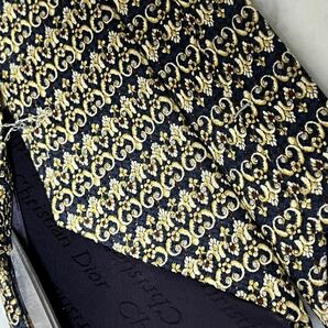 699円～ Christian Dior ネクタイ パターン柄 ネイビー イエロー系 総柄の画像5