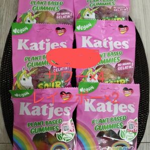 Katjes カッチェス　グミ(ドイツ)　レインボー75g×2個　サワー75g×4個　SNS話題　PLAZAヴィーガン　詰め合わせ