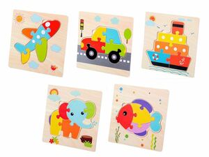 [ new goods 5 point set ] child type . puzzle wooden toy intellectual training toy child 