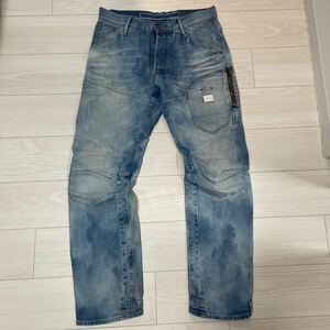 希少デザイン G-STAR RAW 立体ブリーチデニムパンツ GS01 33 y2k 