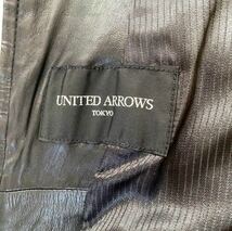 UNITED ARROWS ユナイテッドアローズ ラムレザー ライダースジャケット シングルライダース 羊革 レザージャケット ブラック 36_画像8
