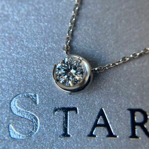 STAR JEWELRY スタージュエリー　0.17ct 1Pダイヤモンド　ムーンセッティング　PT950 プラチナネックレス