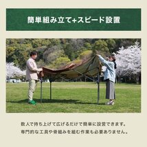 【数量限定セール】テント タープテント ワンタッチ 2m×2m ベンチレーション付属 耐水 日よけ 日除け サンシェード アウトドア レジャー_画像8