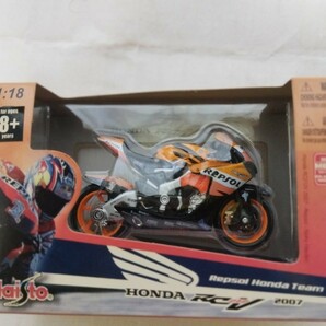 1/18スケールHONDA RC212 2007 V ニッキーヘイデン ホンダ本田 ミニカー バイク オートバイ ダイキャスト レプソルカラーREPSOLの画像4