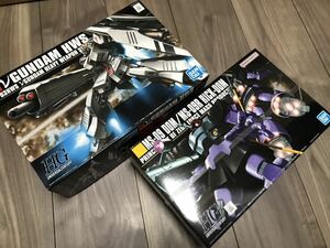 ガンプラ　未組み立てHGUC ドム　HGUC νガンダム　HWS ニューガンダム　セット