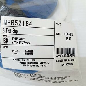 [16A-61-128] 未使用品 THE NORTH FACE ザノースフェイス ベビーシューズ B First Step NFB52184 サイズ10-12㎝ ブルー×ブラックの画像7