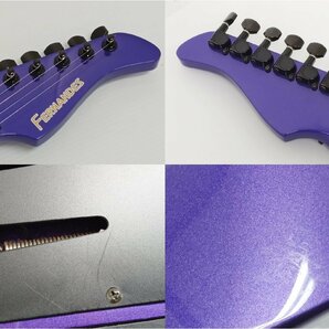 [7D-62-014-3] エレキギター Fender フェンダー FR-55 パープル 本体+ソフトケース 通電・音出し確認済み キズ有 中古の画像8