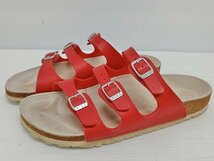 [16B-62-088-1] BIRKENSTOCK ビルケンシュトック サンダル サイズ25cm レッド_画像1