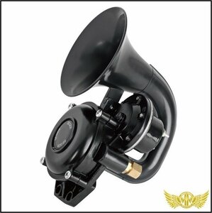  for truck goods SEGER made European air horn black 12V/24V exclusive use / Super Great Profia Giga k on [ postage 800 jpy ]