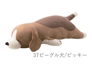 りぶはあと 抱き枕 プレミアムねむねむアニマルズ ビーグル犬のビッキー Lサイズ (全長約70cm) ふわふわ もちもち 48903-37