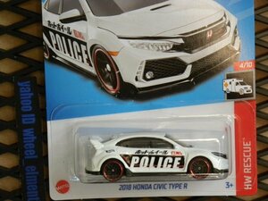 即決☆☆2018 HONDA CIVIC TYPE R 2018　ホンダ シビック タイプR　ポリス　 ホットウィール Hot Wheels