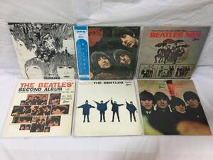 〇S455〇LP レコード The Beatles ビートルズ 6枚まとめ 赤盤 ラバー・ソウル RUBBER SOUL 水色帯 OP-7450/リボルバー/No.5/No.2/HELP! 他