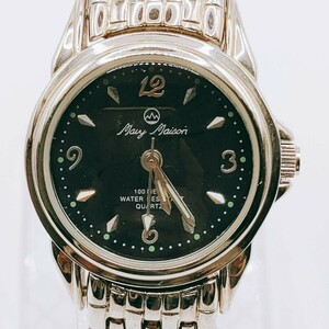 #83 Mavy Mason マビーメイソン 腕時計 アナログ 3針 黒文字盤 シルバー基調 時計 とけい トケイ アクセサリー ヴィンテージ アンティーク