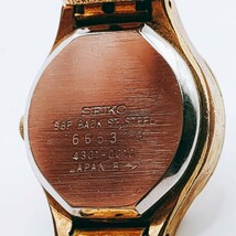 #91 SEIKO セイコー 4301-0010 腕時計 アナログ 2針 金色文字盤 ゴールド色 レディース 時計 とけい トケイ アクセ ヴィンテージ レトロ_画像10