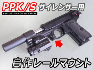 ワルサーPPK・PPK/S(マルゼン)サイレンサー用アンダーレール　送料無料