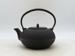 K5595 南部鉄器 鉄瓶 鉄器 鉄壺 急須 湯沸かし 金属工芸 時代物 古美術 茶道具 茶注 茶器 煎茶道具 SE12