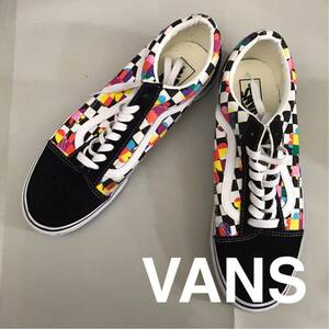 【新品未使用】【希少・レア】バンズ VANS オールドスクール フローラル チェックボード レインボー LOWスケートシューズ 29.0cm @◆