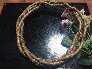  lease for base foundation diameter approximately 24cm material (...../ Aichi prefecture production 2023 year ..* flax ) coating settled flower arrangement raw materials 