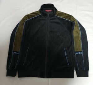 美品 2018AW Supreme Velour Track Jacket シュプリーム ベロア トラック ジャケット ジャージ M