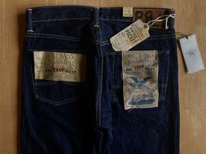 RRL VINTAGE 5 POCKET リジッドセルビッチジーンズ 32/30 今はなきリジッドモデル タグ付き ラルフローレンビンテージデニムパンツ