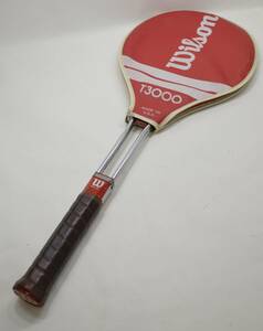 m005 希少ビンテージ WILSON ウィルソン T3000 ラケット ケース付 made inUSA レトロ レア アンティーク 年代物 当時物