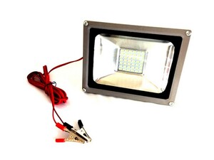 20w 投光器 12Vワニグチクリップ付 作業灯 ワークライト LED 省電力照明 ガーデンライト 野外照明 防災 停電 アウトドア イベント