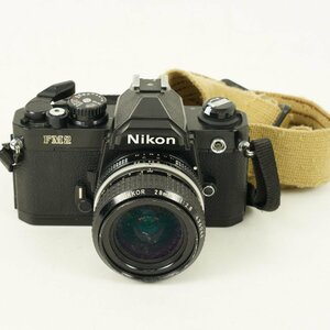 ジャンク扱い ニコン Nikon FM2 NIKKOR 28mm f2.8 レンズ付き [H585]