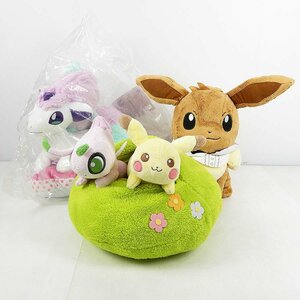 一番くじ ポケモン ぬいぐるみ ガラルポニータ イーブイ かくれんぼピカチュウ＆セレビィ 3点セット [X8292]