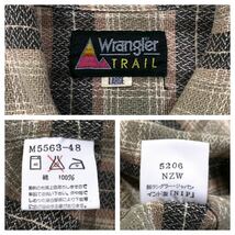 Wrangler TRAIL(ラングラートレイル)長袖フランネルシャツ ネルシャツ チェック柄 メンズL ベージュ系/他_画像2