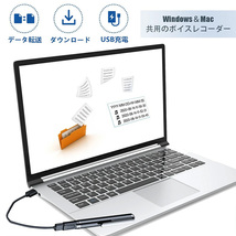 ボイスレコーダー ペン型 ICレコーダー 小型 録音機 USB充電 最大32GB対応 8GB TF カード付き OTG イヤホン付属 会議 商談 パワハラ対策 _画像3