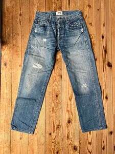 リーバイスLevi’s ５０１ ダメージ＆ペイント加工デニムジーンズ ボタンフライ ウエスト２９ 股下73cm