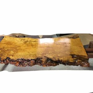テーブル用　一枚板　楓　縮杢　長期保管品天然木 葡萄杢 