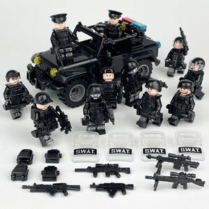 特殊部隊人形12体セット　ジープ付き　legoレゴ互換品　ミニフィグ