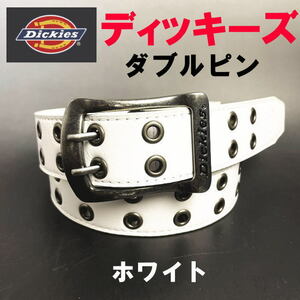 ホワイト 白 Dickies 　ディッキーズ 126 ダブルピン ベルト　