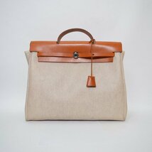 HERMES　エルメス　エールバッグMM　ハンドバッグ　ナチュラル　ユニセックス　□C刻印　トワルオフィシェ　消費税込み_画像1