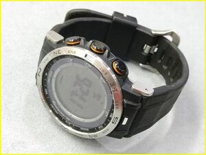 【USED品】 CASIO/カシオ PRO TREK/プロトレック 電波 ソーラー腕時計 PRW-30-1AJF /トリプルセンサー/タフソーラー