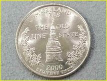 【アメリカ 50州25セント硬貨《メリーランド州》/2000年】クォーターダラーコイン/桃/50州25セント硬貨プログラム/The 50 State Quarters P_画像2